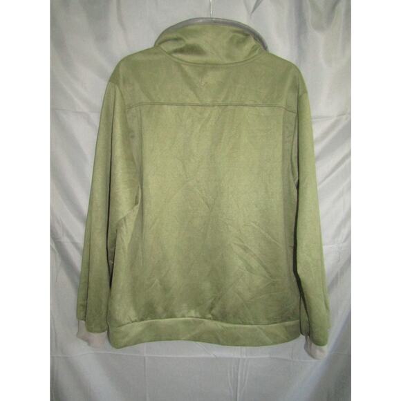 Carhartt Men’s Quarter Zip Pullover Green Sherpa Fleece Lined Sweatshirt XL - Picture 3 of 5